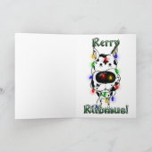 Great Dane Christmas Lights Feestdagen Kaart (Binnen)