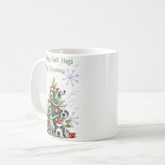 Great Dane Christmas Mug Koffiemok (Voorkant links)