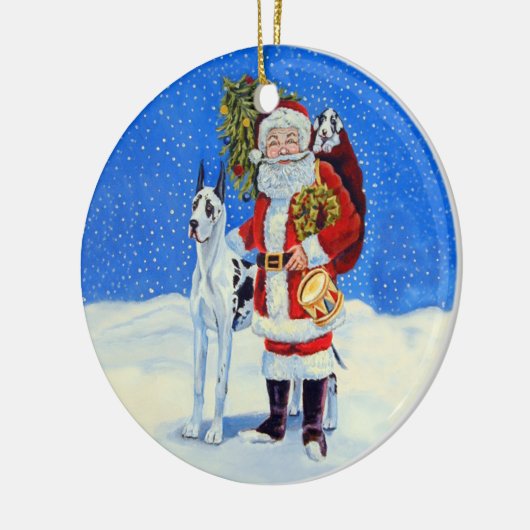 Great Dane Circle Ornament (Links)