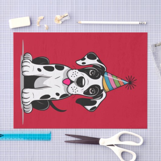 Great Dane Comic Puppy Tissuepapier (Craft)
