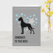 Great dane Congrats Kaart (Gele Bloem)
