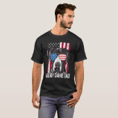 Great-Dane Dad Father Day American Flag Dog 4th o T-shirt (Voorkant volledig)
