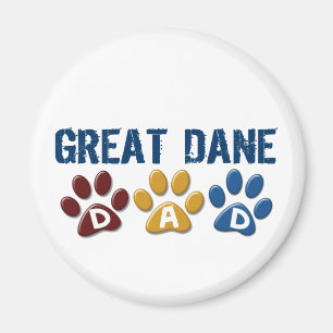 GREAT DANE Dad Paw Print 1 Magneet