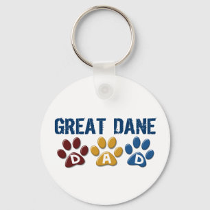 GREAT DANE Dad Paw Print 1 Sleutelhanger