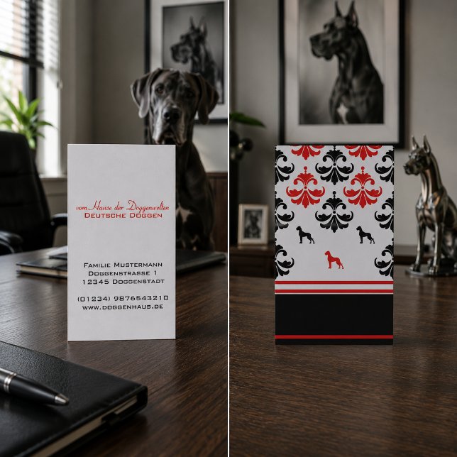 Great Dane Damast Visitekaartjes (Creator heeft geüpload)