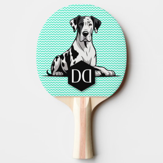 Great Dane DD Identiteit Tafeltennisbatje (Achterkant)