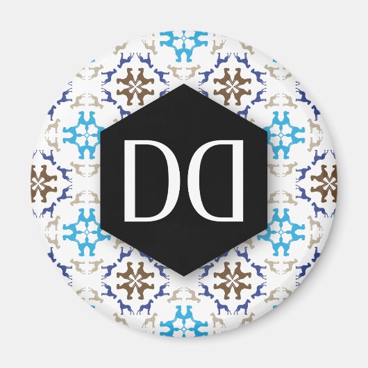 Great Dane DD Patroon Magneet (Voorkant)