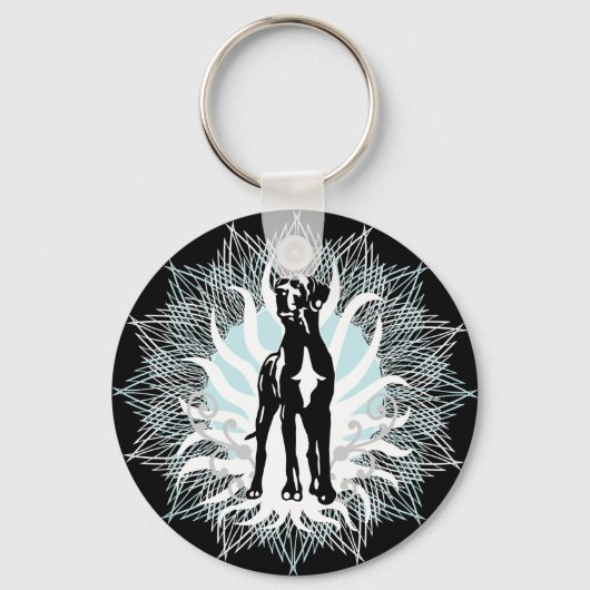 Great Dane dekhond Sleutelhanger (Voorkant)