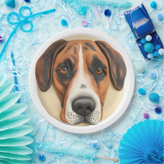 Great Dane Dog 3D geïnspireerd Papieren Bordje (Feest)