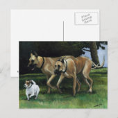 Great Dane Dog Art-Briefkaart Briefkaart (Voorkant / Achterkant)