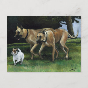Great Dane Dog Art-Briefkaart Briefkaart