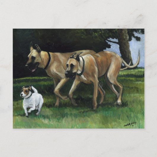 Great Dane Dog Art-Briefkaart Briefkaart (Voorkant)