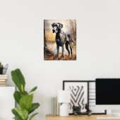 Great Dane Dog Art Print Poster (Thuiskantoor)