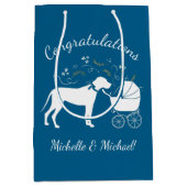 Great Dane Dog Baby shower Medium Cadeauzakje (Voorkant)