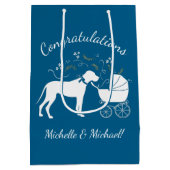 Great Dane Dog Baby shower Medium Cadeauzakje (Achterkant)