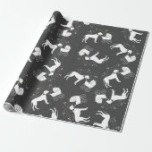 Great Dane Dog Baby shower Puppy Grey Cadeaupapier (Uitgerold)