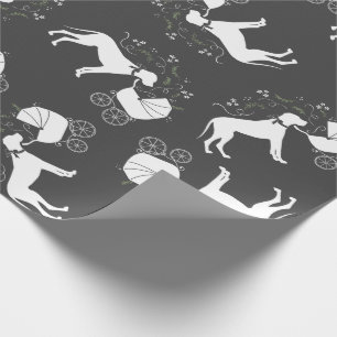 Great Dane Dog Baby shower Puppy Grey Cadeaupapier