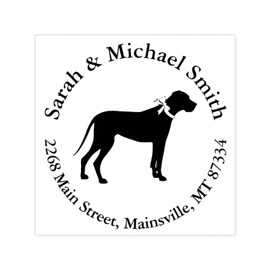 Great Dane Dog Baby shower Puppy Grey Zelfinktende Stempel (Design)