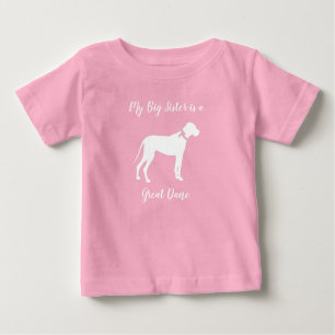 Great Dane Dog Baby shower Puppy Pink Girl