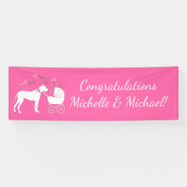 Great Dane Dog Baby shower Puppy Pink Girl Spandoek