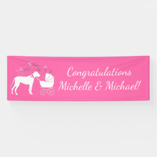 Great Dane Dog Baby shower Puppy Pink Girl Spandoek