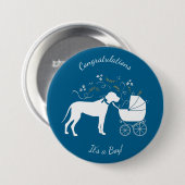 Great Dane Dog Baby shower Ronde Button 7,6 Cm (Voorkant /achterkant)