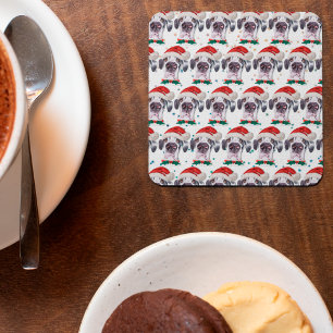 Great Dane Dog Breed Christmas Stars Kartonnen Onderzetters