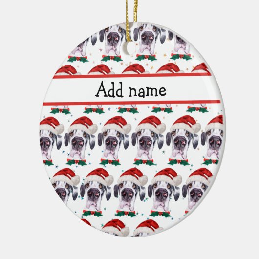 Great Dane Dog Breed Christmas Stars Keramisch Ornament (Links)