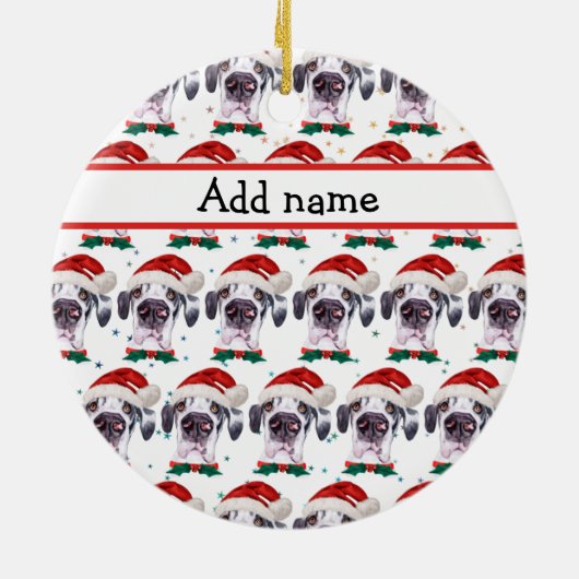 Great Dane Dog Breed Christmas Stars Keramisch Ornament (Achterkant)