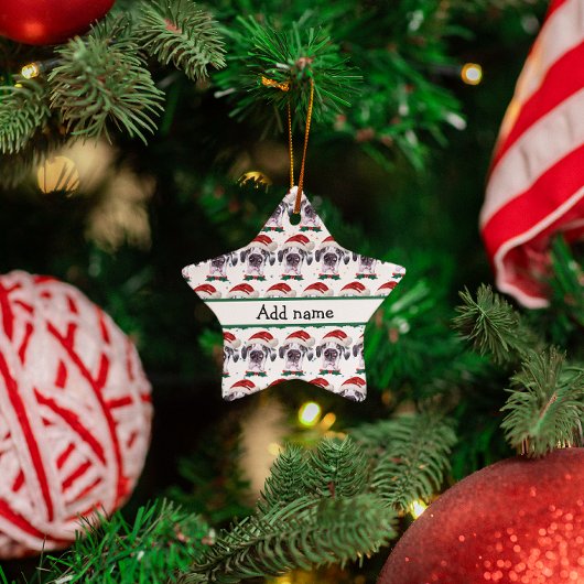 Great Dane Dog Breed Christmas Stars Keramisch Ornament