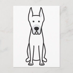 Great Dane Dog Cartoon Briefkaart