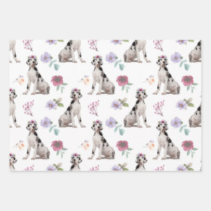 Great Dane Dog Fan, Mannen Women & Kinder, Hondenl Inpakpapier Vel
