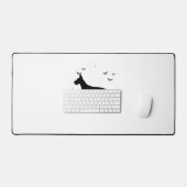 Great Dane Dog – Halloween Moon Silhouette Classic Bureaumat (Keyboard & Muis)