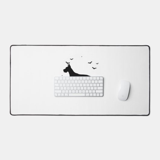 Great Dane Dog – Halloween Moon Silhouette Classic Bureaumat (Keyboard & Muis)