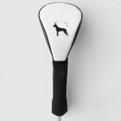 Great Dane Dog – Halloween Moon Silhouette Classic Golfheadcover (Voorkant)