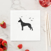 Great Dane Dog – Halloween Moon Silhouette Classic Servet (Insitu)