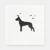 Great Dane Dog – Halloween Moon Silhouette Classic Servet (Voorkant)