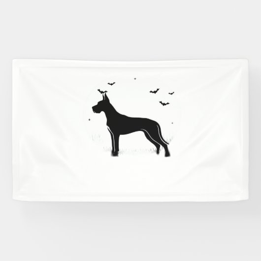 Great Dane Dog – Halloween Moon Silhouette Classic Spandoek (Horizontaal)