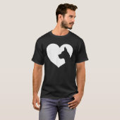 Great Dane Dog Heart Silhouette Great Dane T-shirt (Voorkant volledig)