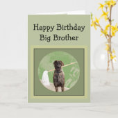 Great Dane Dog Humor Birthday Big Brother Fun Kaart (Gele Bloem)
