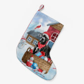 Great Dane Dog in het sneeuwbalhuis Kleine Kerstsok (Voorkant (Hangend))