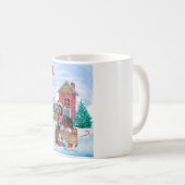 Great Dane Dog in het sneeuwbalhuis Koffiemok (Voorkant rechts)