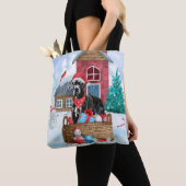 Great Dane Dog in het sneeuwbalhuis Tote Bag (Dichtbij)