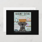 Great Dane Dog Laundry Company Aankondigingskaart (Voorkant / Achterkant)