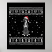 Great Dane Dog Lovers Men Women Santa Ugly Xmas Sw Poster (Voorkant)
