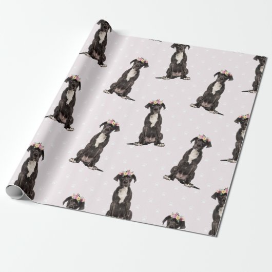 Great Dane Dog, Mannen Women & Kinder, honden Patt Cadeaupapier (Uitgerold)