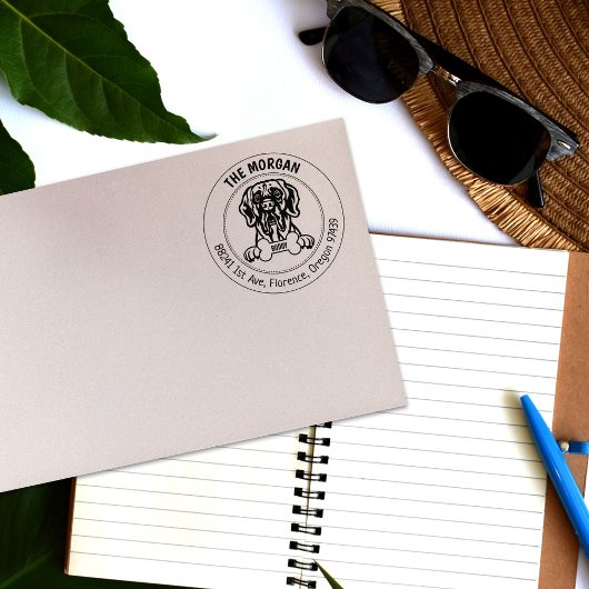 Great Dane Dog Retouradres Rubberstempel