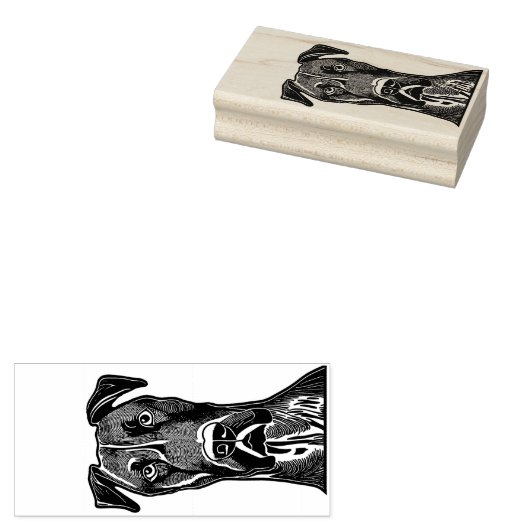 Great Dane Dog Rubber Stamp Rubberstempel (Gestempeld)