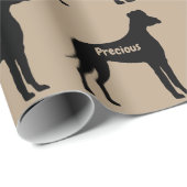 Great Dane Dog Silhouette Cadeaupapier (Rol Hoek)