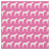 Great Dane Dog Silhouette Pet Pink Stof (Swatch)